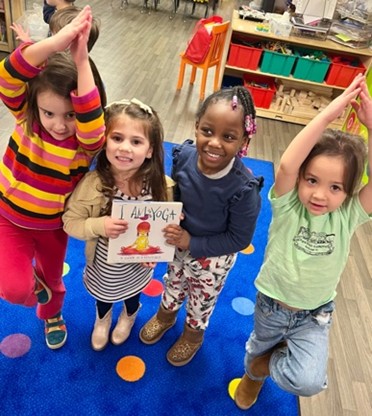 Pre-K children enjoying a yoga enrichment club at Park Street Academy